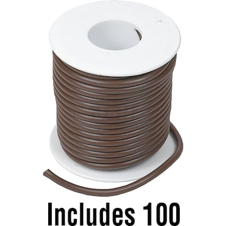 Aftermarket Primary Wire, GPT, 14 AWG, Brown, PVC Jacket 600-14004-100-JN
